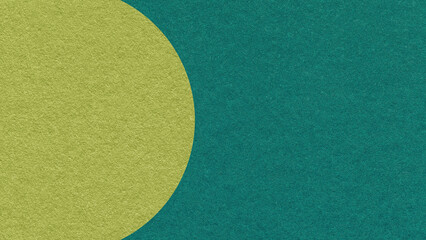 Emerald paper texture background with olive green semicircle and copy space for banner, presentation, template © nikol85