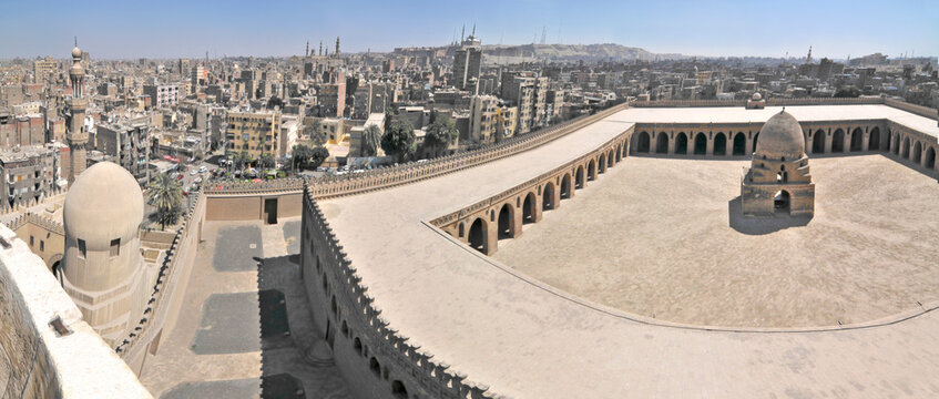 View of Old Cairo seen from Tulun Mosque, Egypt