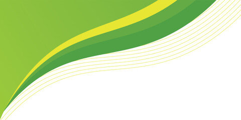 Abstract wave green and white banner background illustration eps10