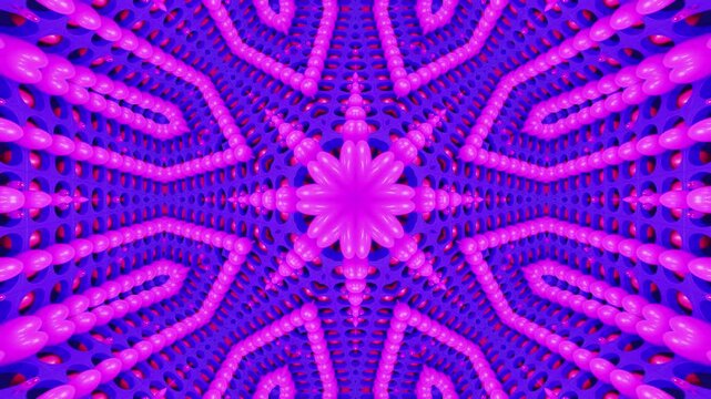 Geometric Mosaic Kaleidoscope Loop &ndash; Abstract Symmetry Background