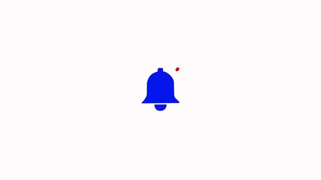 Silent bell icon in trendy outline style isolated on white background. Silent notification bell icon animation with alpha channel