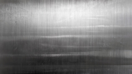 Brushed metal texture background with vertical lines and glowing silver surface