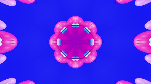 Abstract Kaleidoscope Geometry: A Captivating 3D Mandala Mosaic. Experience intricate designs and ornamental patterns in this visually striking video