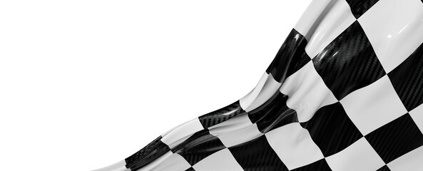 Close up shot of a checkered racing flag waving, victory, competition, sport, finish, checkered, winning © vegefox.com