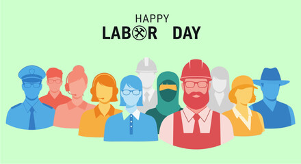 happy labour day vector art