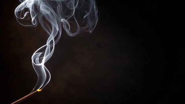 A Captivating Display of Smoke Dynamics and Flow: Exploring the Ethereal Beauty of Incense Smoke in Two Stunning Frames