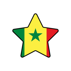 Star with the senegal flag
Vector Star with the flag on a white background