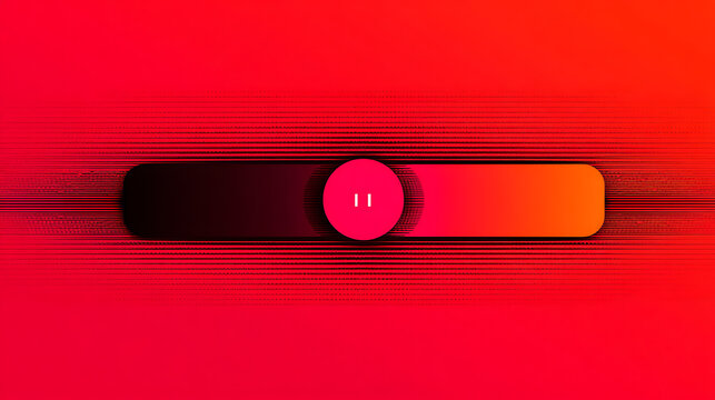 Abstract red gradient with a pause button design