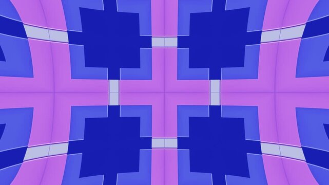 Dynamic Kaleidoscope: An Abstract 3D Geometric Mandala Mosaic. Explore the hypnotic interplay of shapes and patterns in this visually stunning ornamental video