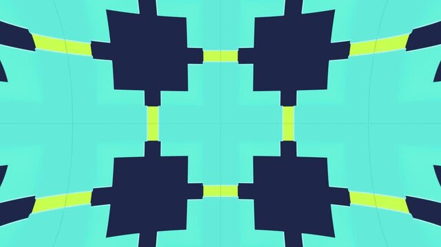 Geometric 3D Kaleidoscope: A Mesmerizing Abstract Mandala Mosaic. This video captures dynamic symmetry and intricate ornamental patterns for a captivating effect