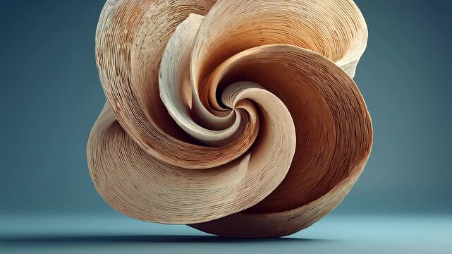 Dual Tone Interlocking Spiral Representing Adaptive Business Transformation and Strategic Realignment.