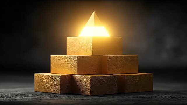 Golden Ratio Economic Pyramid Visualization Representing Structured Capital Formation and Layered Financial Stability.