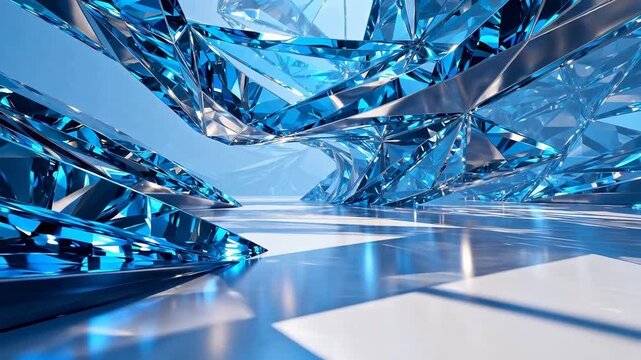 Blue Crystal Geometric Structures