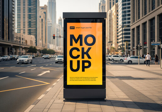 A digital outdoor billboard advertising screen