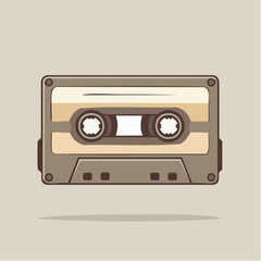 Obraz premium Retro audio cassette tape illustration for vintage music enthusiasts and nostalgic memories