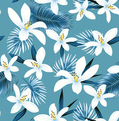 abstract multicolor a solid hibiscus blooming flowers motif arrangement with medium tone, all over vector design with cream background