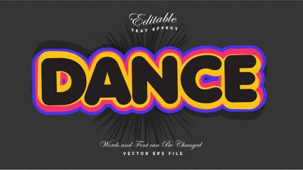 Colorfull Retro Dance 3D Bold Text Effect