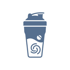 Obraz premium Protein Shaker Bottle Illustration for Fitness.