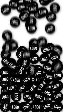 Logo Balls VERTICAL &ndash; Dynamic Sphere Particles Logo Animation, Modern Branding Intro with Abstract Ball Motion Graphics for Promo and Social Media