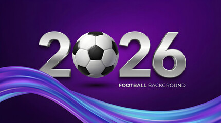 2026 Football World Cup Mexico Themed Modern 3D Illustration Background