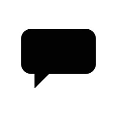 Fototapeta premium Black speech bubble icon for communication.