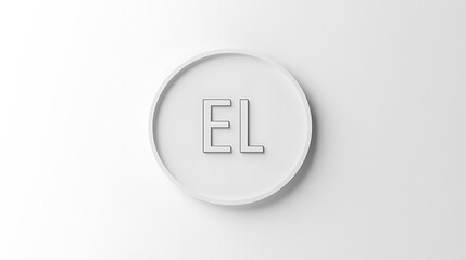 Fototapeta premium Modern business logo with elegant EL letters on white background