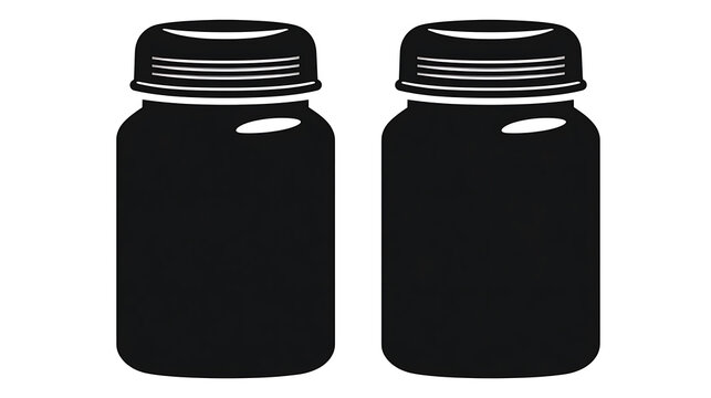 Two identical bottles, side by side, appear silhouetted, their shapes distinct and well-defined