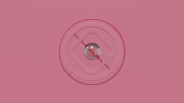 3D abstract background with pink colors and minimalist geometric arrangement highlighting simplicity, balance, and modern creative energy.