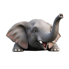 Fototapeta premium elephant isolated on white background