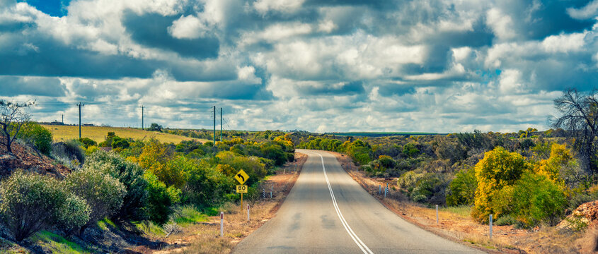 Driving across Western Australia roads