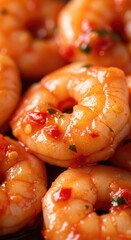 Delicious Shrimp with Spicy Sauce.