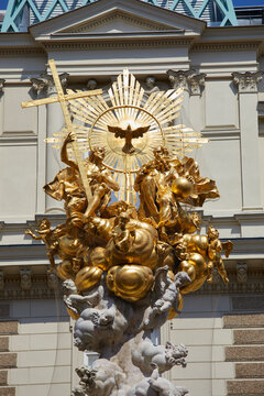 Plague Column or Trinity Column in Graben street, Vienna, Austria