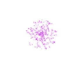 Fototapeta premium PNG image of Vibrant purple light explosion illustration with glowing particles and dynamic burst effect, ideal for energy, magic, or celebration designs isolated on Transparent Background