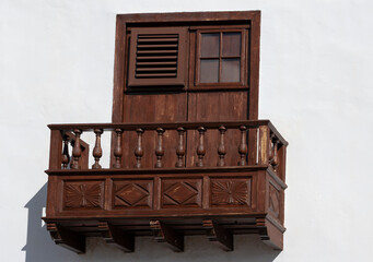 Canarian balcony in Santa Cruz de La Palma, Spain