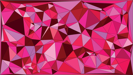 Obraz premium An abstract digital artwork features a vibrant geometrically fragmented composition of pink and red polygonal shapes high-quality professional detailed modern.