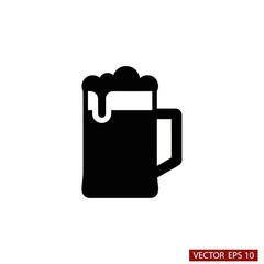 Obraz premium Frothy Beer Mug Icon for Celebrations.