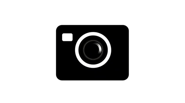 A minimalist icon of a camera