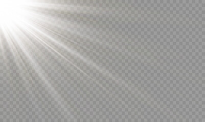  Glistering sun bright sunbeam shiny png radiant sunlight glow flare sparkling rays star burst glare lens flash abstract sky nature magic vector transparent design summer sunny brilliant heat explosio © Iryna