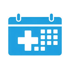 Obraz premium Blue medical calendar icon