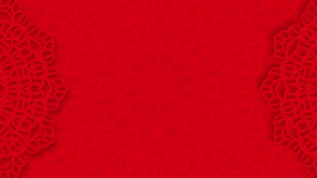 Mandala Red Background Loop
