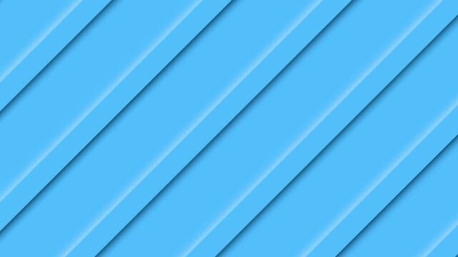 Minimalist abstract diagonal layered stripes in sapphire stone blue color with soft drop shadow lighting and smooth motion 4k video