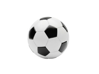 Fototapeta premium Classic black and white soccer ball isolated on transparent background