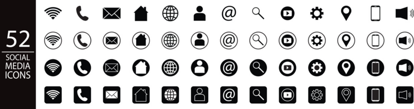 Contact us icon set, Web icon set. website, location, vector. and social media icons set. Contact, mail, phone, web, home, address icon collection. VectorWeb icons , call, location, globe,