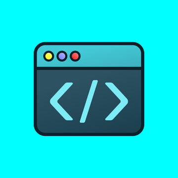 Web Development Coding Icon Vector Illustration