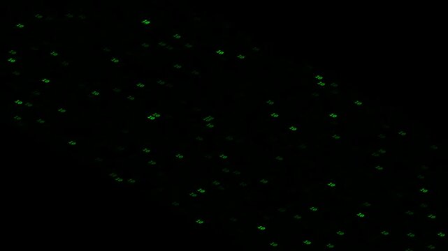Binary Code Grid on Dark: Green '10' Digits for Digital Concept