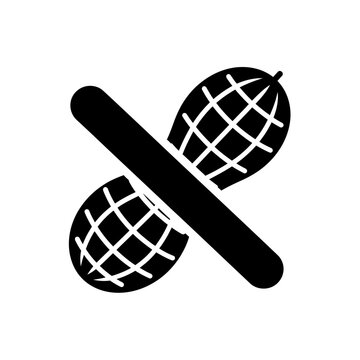 No peanuts allergy symbol for food safety and awareness.