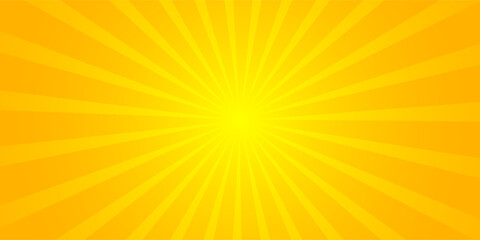 Obraz premium Sunset bright pop art comic background with halftone color and funny cloud vector