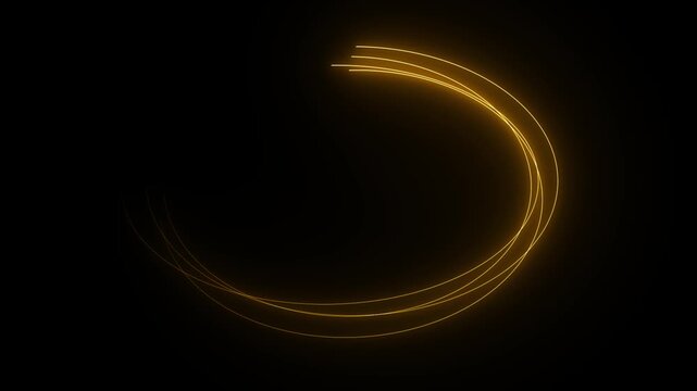 Animated glowing neon circular line frame animation. neon ellipse circle border loop icon. bright glowing load circle outline, ring circle looping animation.