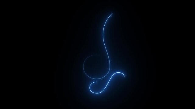 Animated glowing neon circular line frame animation. neon ellipse circle border loop icon. bright glowing load circle outline, ring circle looping animation.