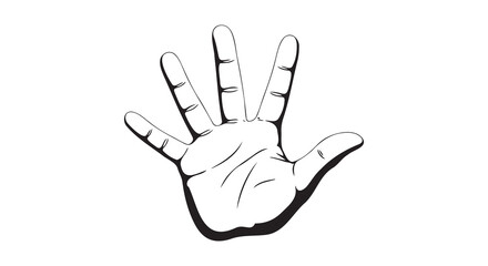 Fototapeta premium Hand giving a gesture vector illustration, flat design graphic
